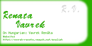 renata vavrek business card